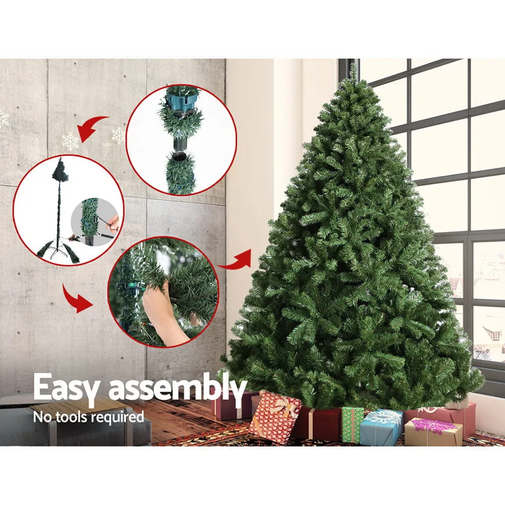 7FT Green Fir Christmas Tree, 1250 PVC Tips, Jingle Jollys